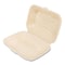 Boardwalk PFAS-Free Food Containers, Hoagie/Hinged Lid, 1-Compartment, 6x3x9, White, Bamboo/Sugarcane, 250PK HL-96BW-NPFA - alternate 1